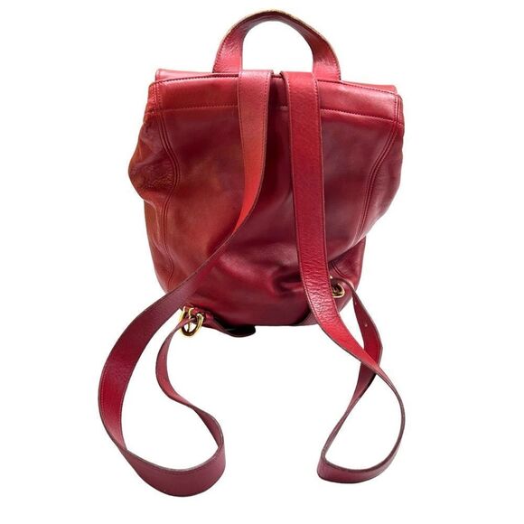 Vintage Coach Soho Back Sac 4134 Backpack Red Leather Buckle Bag - Picture 7 of 14